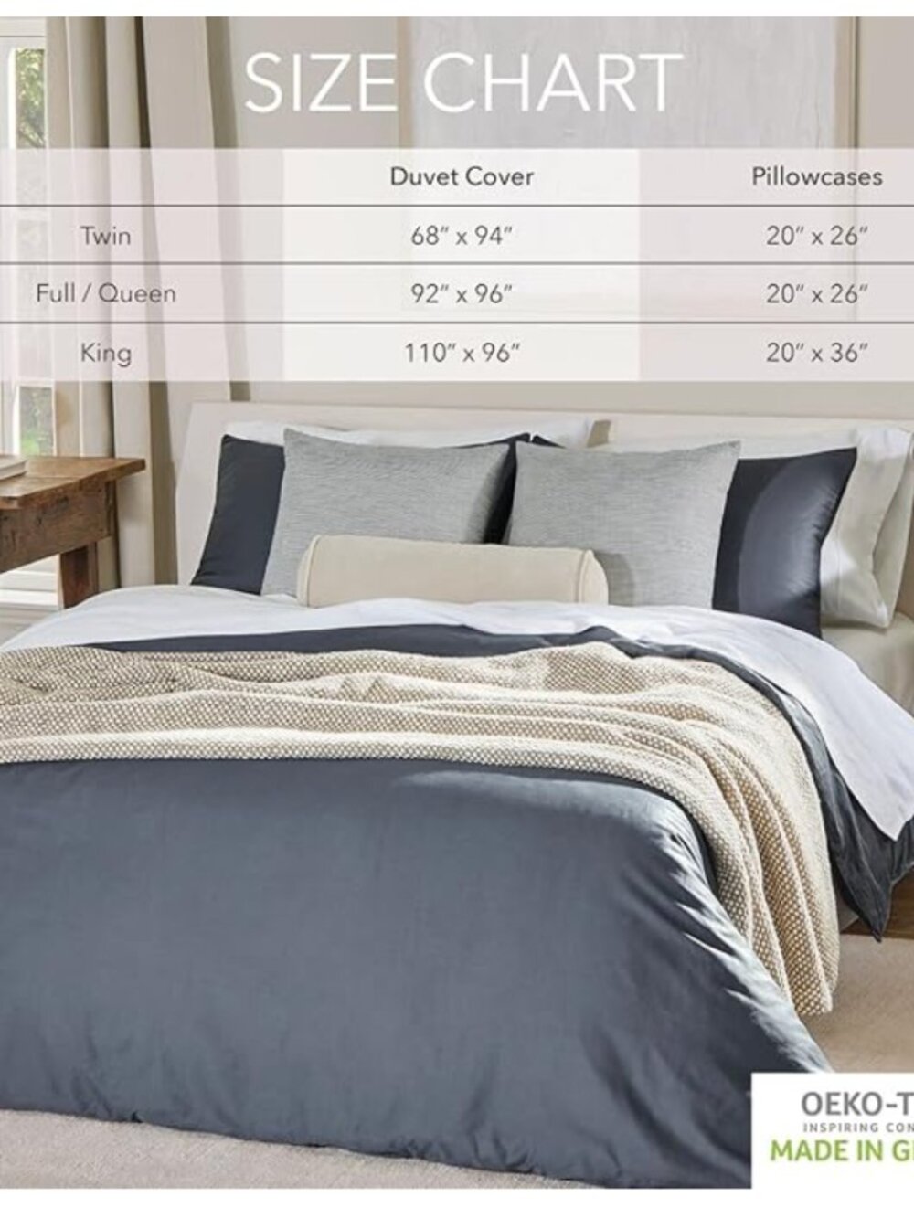Nate Home by Nate Berkus 300TC Luxe Cotton Sateen Duvet Cover, Queen 3-Piece - Picture 2 of 6